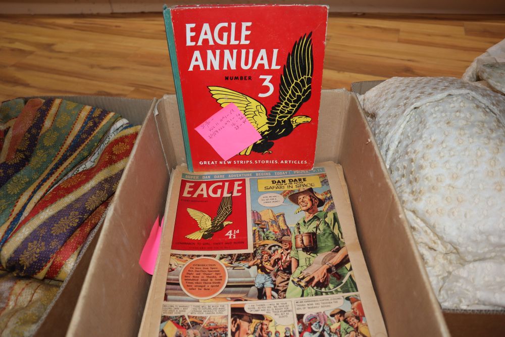 A collection of Eagle comics and an annual